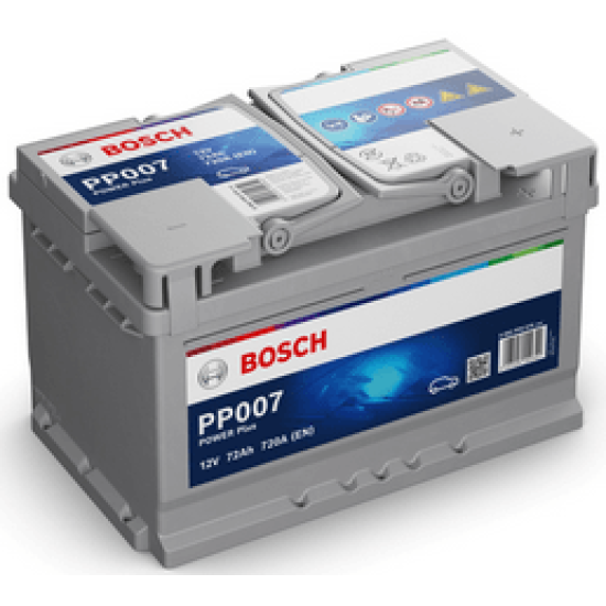 АКУМУЛАТОР BOSCH POWER PLUS 72AH 720A R+