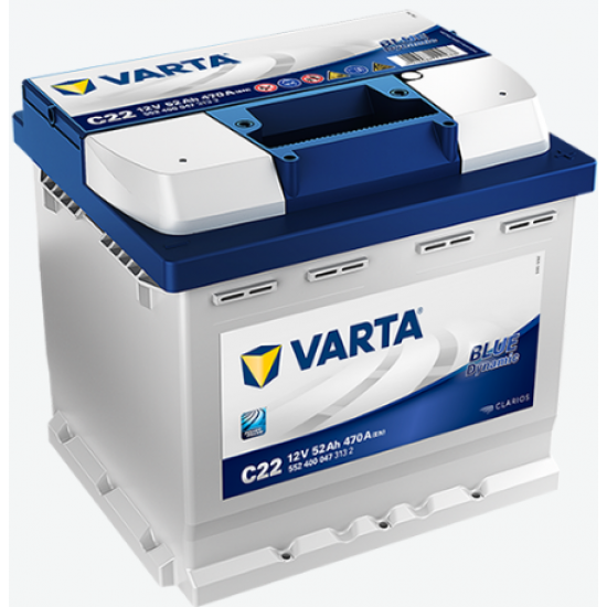АКУМУЛАТОР VARTA 52AH 470A R+